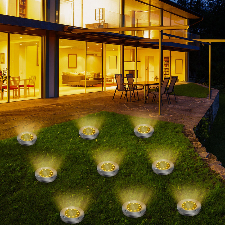 PathGlow™ Solar Disc Path Lights