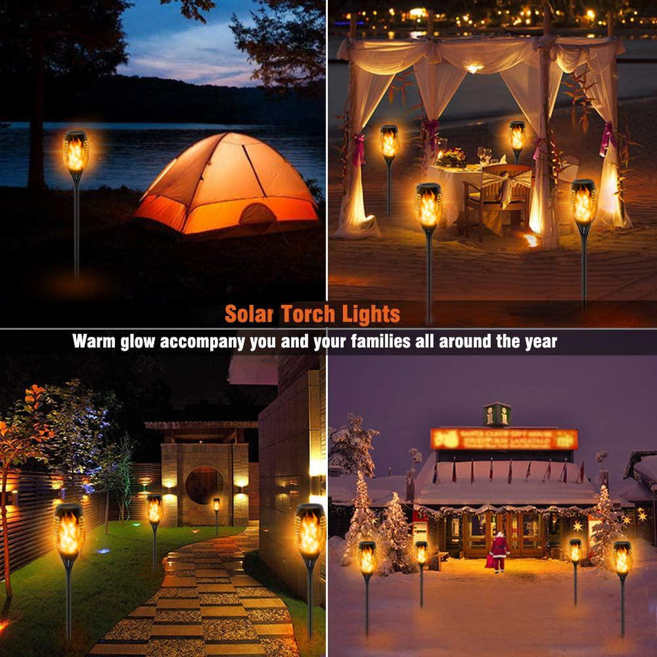 FlameAura™ Solar Torch Lights – 33 LED