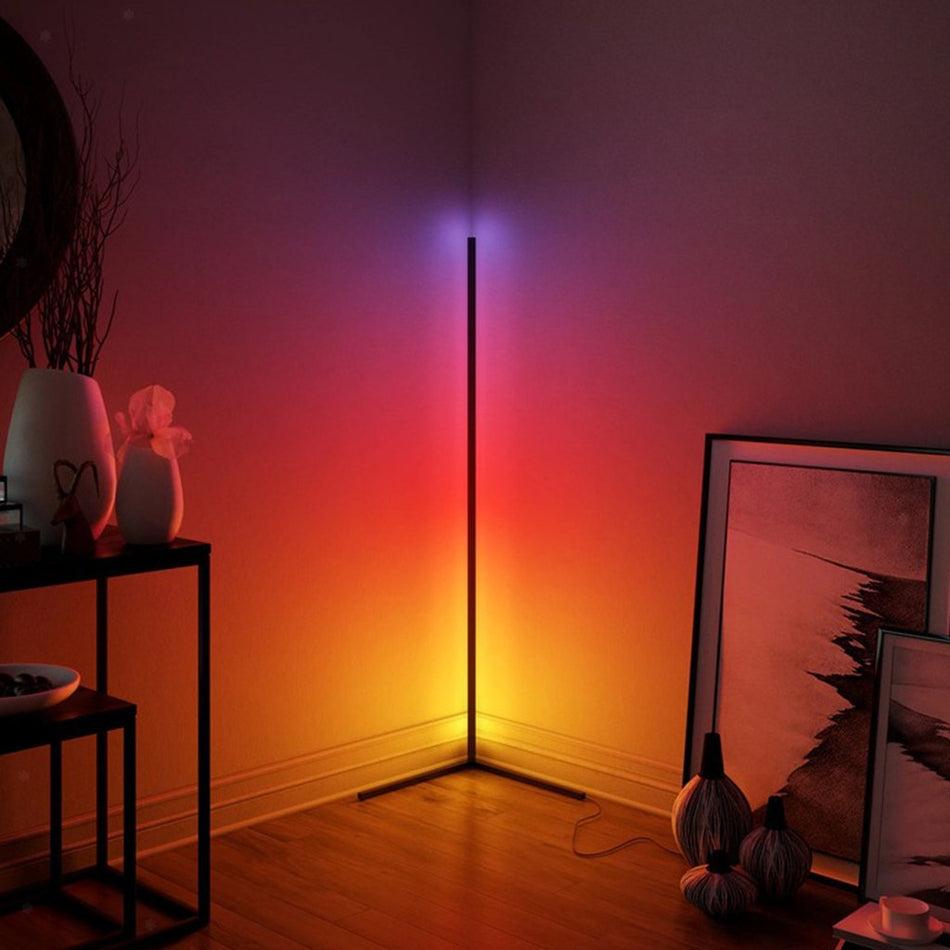 AuraBeam™ RGBCW Corner Floor Lamp