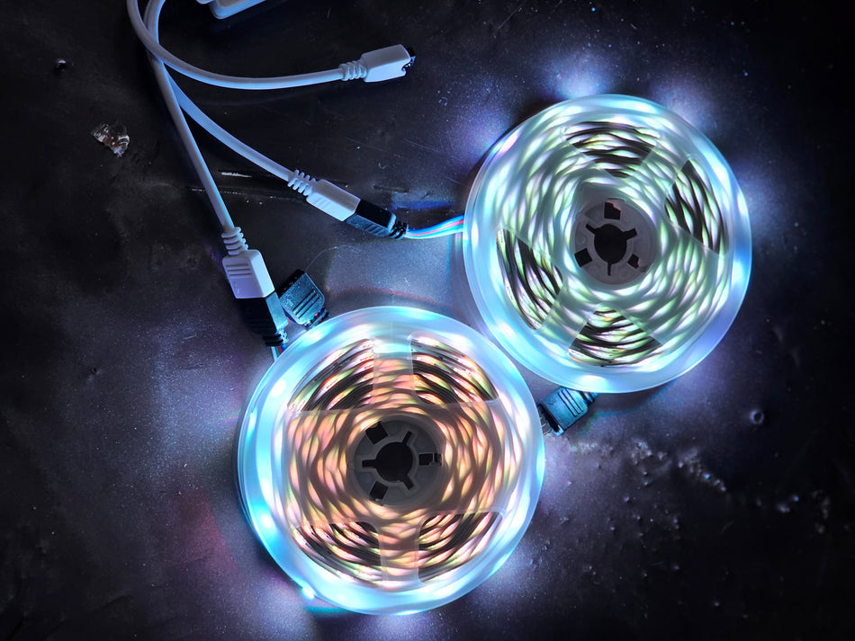 AuraGlow™ 32.8 ft RGB LED Strip Light Kit with Remote